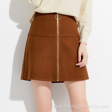 Women Mini Party Skirt with Zipper